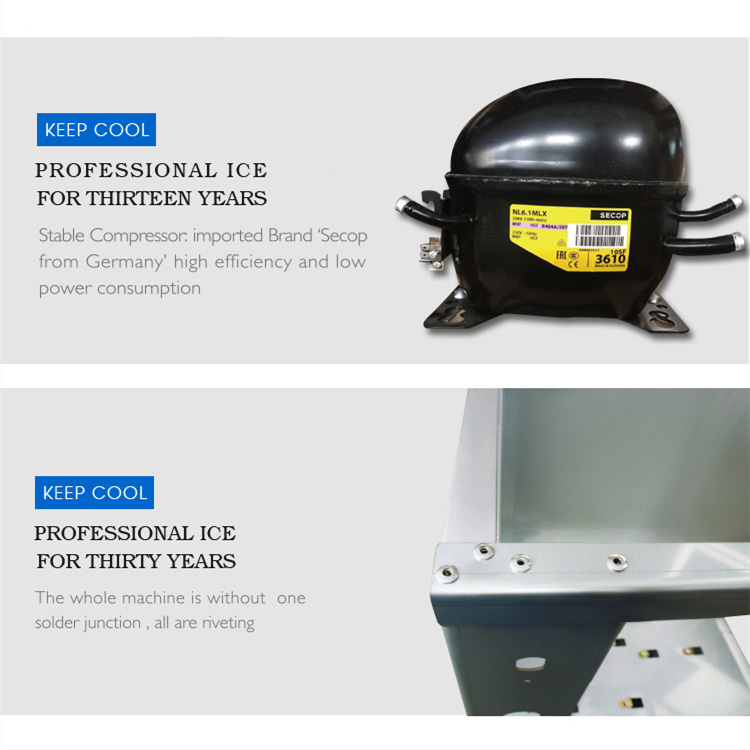 M&aacute;quina de hielo en cubitos para cafeter&iacute;a de hielo con refrigeraci&oacute;n por aire comercial