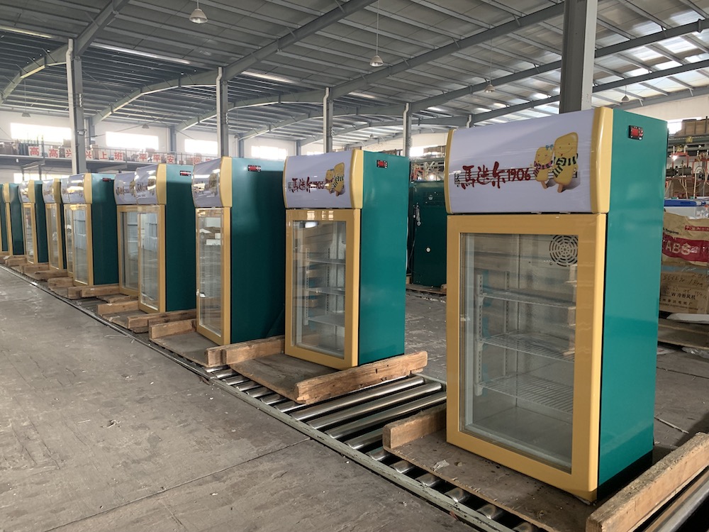 Congelador de exhibici&oacute;n vertical para helados de uso comercial
